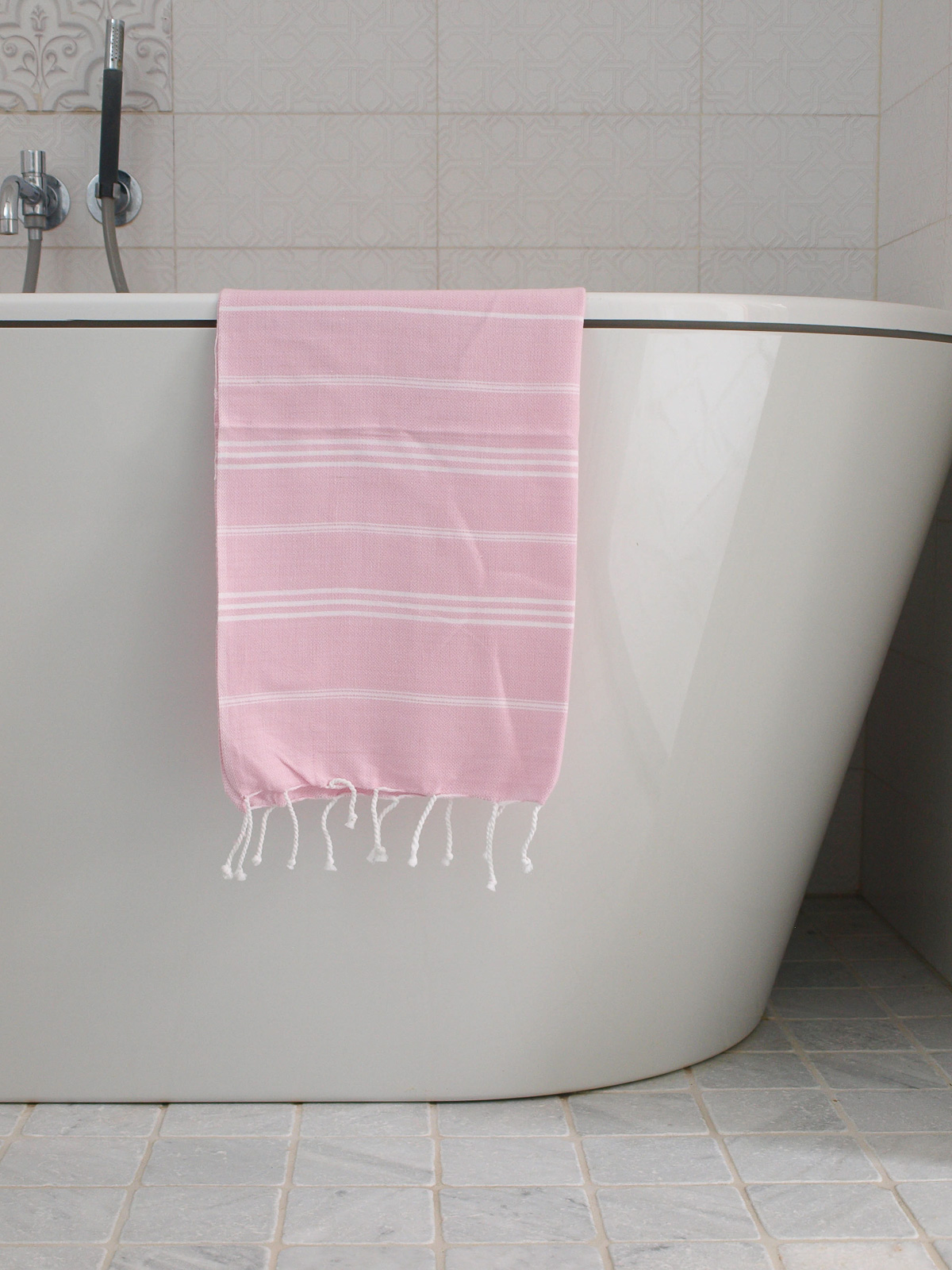 hammam towel pink/white